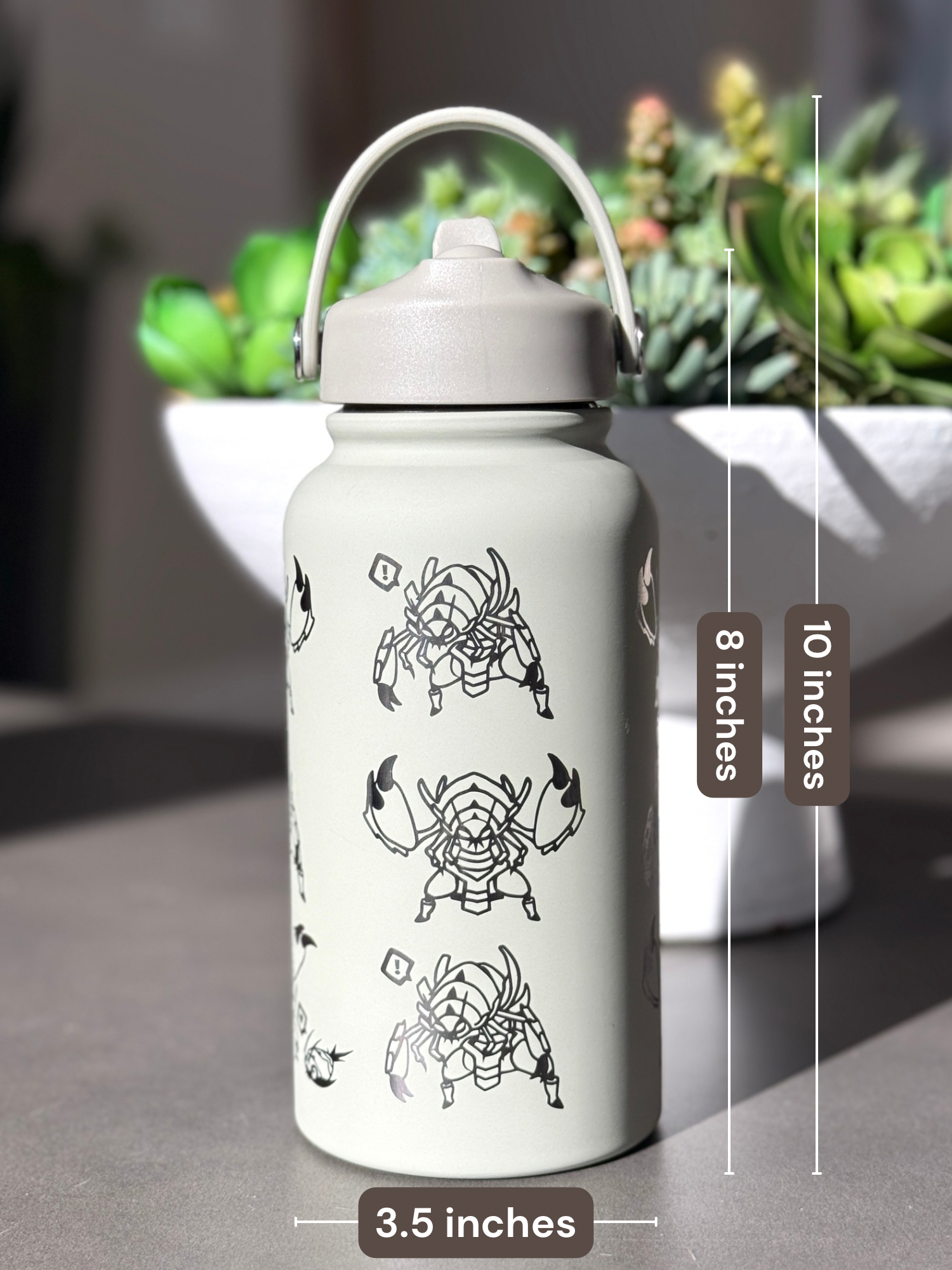 Golisopod Water Bottle Engraved Coffee Tumbler with Mega Golisopod & Wimpod Bug Waterbottle Thermos Anime Fan Birthday Gift