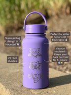Haunter Water Bottle Engraved Waterbottle, Ghost Shadow Ball Coffee Tumbler Thermos Flask, Gamer Anniversary Gift