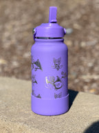 Noibat Noivern Water Bottle Engraved Waterbottle, Bat Noibat with Berry Coffee Tumbler Thermos Flask, Gamer Anniversary Gift