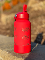 Groudon Water Bottle Engraved Waterbottle with Primal Groudon & Precipice Blades, Legendary Coffee Tumbler Thermos Flask, Gamer Anniversary Gift