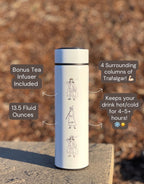 Trafalgar One Piece Coffee Tumbler with Tea Infuser Engraved Water Bottle, Ope
