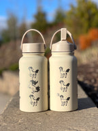 Ponyta Rapidash Water Bottle Engraved Waterbottle with Sleeping & Sunglasses Ponyta Coffee Tumbler Thermos Flask, Gamer Anniversary Gift