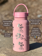 Tinkaton Water Bottle Engraved Waterbottle, Sleeping Tinkaton Hammer with Tinkatink Coffee Tumbler Thermos Flask, Gamer Birthday Gift