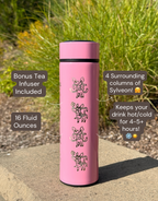 Sylveon Coffee Tumbler Tea Infuser, Fairy Eeveelution Water Bottle Travel Mug, Anime Fan Gift