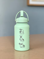 Turtwig Water Bottle Engraved Coffee Tumbler with Sleeping & Angry Turtwig Maid, Waterbottle, Grass Starter Thermos Anime Fan Birthday Gift
