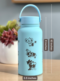 Shinx Luxio Luxray Water Bottle Engraved Waterbottle, Shinx Evolution Line Coffee Tumbler Thermos Flask, Gamer Anniversary Gift