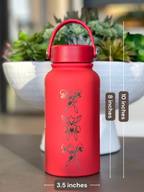 Scizor Water Bottle Engraved Waterbottle with Mega Scizor, Johto Bug Steel Coffee Tumbler Thermos Flask, Gamer Anniversary Gift