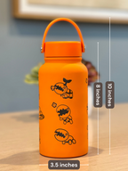 Trapinch Water Bottle Engraved Waterbottle with Sleeping Trapinch & Turtwig Costume Coffee Tumbler Thermos Flask, Gamer Anniversary Gift