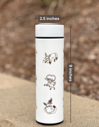 Eeveelution Eevee Evolutions Coffee Tumbler Tea Infuser, Flareon Vaporeon Jolteon Espeon Umbreon Water Bottle Travel Mug, Anime Fan Gift