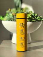 Jolteon Coffee Tumbler Tea Infuser with Sleeping Jolteon & Flower Crown, Engraved Waterbottle Electric Eevee Evolution Thermos, Anime Gift