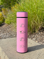 Slowpoke Coffee Tumbler Tea Infuser with Galarian Slowpoke and Detective Hat Water Bottle Travel Mug, Anime Fan Gift
