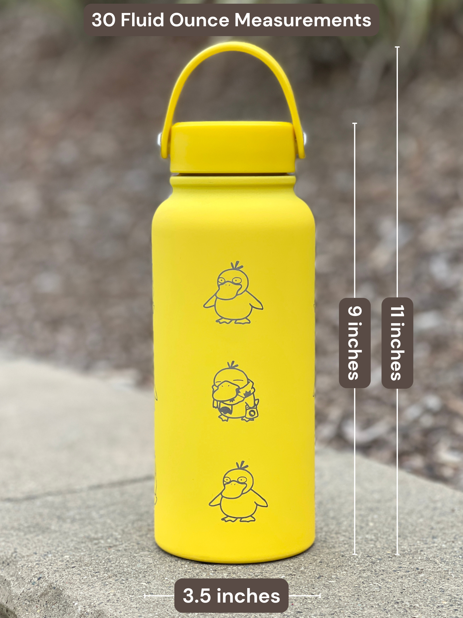Psyduck Water Bottle Engraved Coffee Tumbler