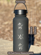 Umbreon Water Bottle Engraved Coffee Tumbler, Eevee Eeveelution Waterbottle Thermos, Anime Fan Travel Mug Birthday Anniversary Gift