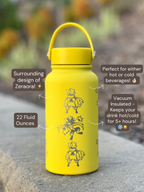 Zeraora Water Bottle Engraved Waterbottle with Mega Zeraora, Mythical Coffee Tumbler Thermos Flask, Gamer Anniversary Gift