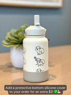 Alolan Vulpix Ninetails Water Bottle Engraved Coffee Tumbler Waterbottle, Snowy Egg & Sleeping Vulpix Thermos Anime Fan Anniversary Gift