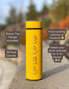 Psyduck Coffee Tumbler Tea Infuser Engraved Waterbottle Travel Mug