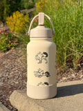 Rockruff Lyanroc Water Bottle Engraved Waterbottle, Lyanroc Midday Dusk & Midnight Form Coffee Tumbler Thermos Flask, Gamer Anniversary Gift