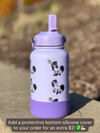 Galarian Ponyta Rapidash Water Bottle Engraved Coffee Tumbler with Sleeping & Sunglasses Ponyta, Waterbottle, Pony Thermos Anime Fan Birthday Gift