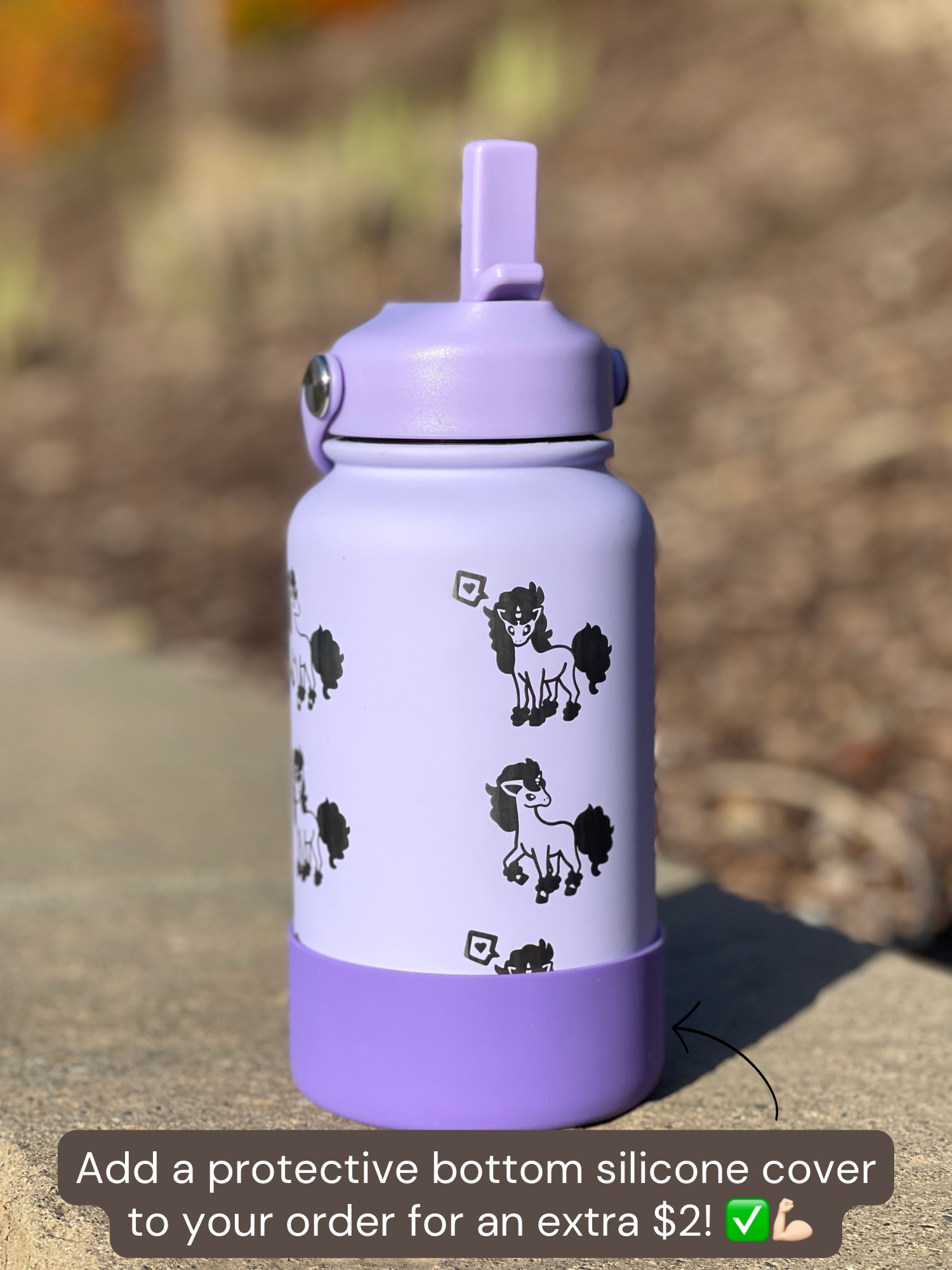 Galarian Ponyta Rapidash Water Bottle Engraved Coffee Tumbler with Sleeping & Sunglasses Ponyta, Waterbottle, Pony Thermos Anime Fan Birthday Gift