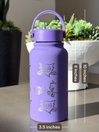 Haunter Water Bottle Engraved Waterbottle, Ghost Shadow Ball Coffee Tumbler Thermos Flask, Gamer Anniversary Gift