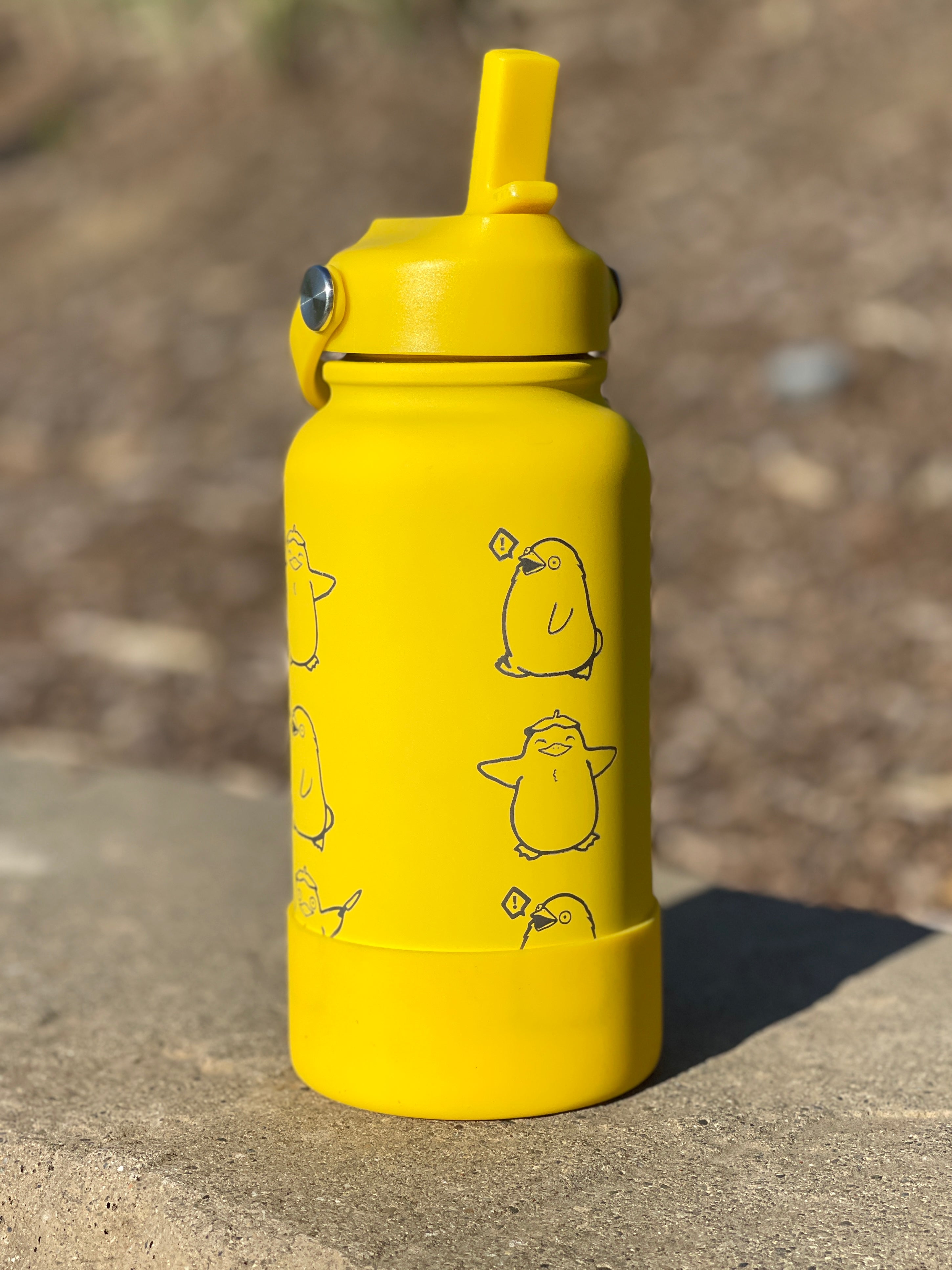 Otori-Sama Spirited Away  Duck Water Bottle Engraved Waterbottle with Otori Sama Knife Coffee Tumbler Thermos Flask, Anime Anniversary Gift