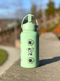 Shaymin Water Bottle Engraved Coffee Tumbler Land & Sky Forme, Waterbottle, Grass Mythical Thermos Anime Fan Birthday Gift