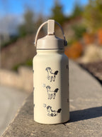 Ponyta Rapidash Water Bottle Engraved Waterbottle with Sleeping & Sunglasses Ponyta Coffee Tumbler Thermos Flask, Gamer Anniversary Gift