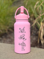 Hatenna Hattrem Hatterene Water Bottle Engraved Waterbottle with Mega Charizard Y, Kanto Starter Coffee Tumbler Thermos Flask, Gamer Anniversary Gift