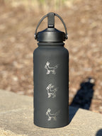 Umbreon Water Bottle Engraved Coffee Tumbler, Eevee Eeveelution Waterbottle Thermos, Anime Fan Travel Mug Birthday Anniversary Gift