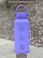 Gengar Water Bottle Coffee Tumbler with Go Event Halloween Witch Hat and Tricks N Treats Cursed Costume Waterbottle, Anime Fan Birthday Gift
