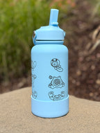 Poliwag Poliwhirl Poliwrath Waterbottle Engraved Water Bottle with Gangster Poliwag & Sleeping Poliwhirl Coffee Tumbler Thermos Flask, Gamer Birthday Gift