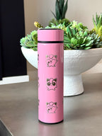 Jigglypuff Coffee Tumbler Tea Infuser with Singing & Angry Jigglypuff with Marker Water Bottle Travel Mug, Anime Fan Gifti