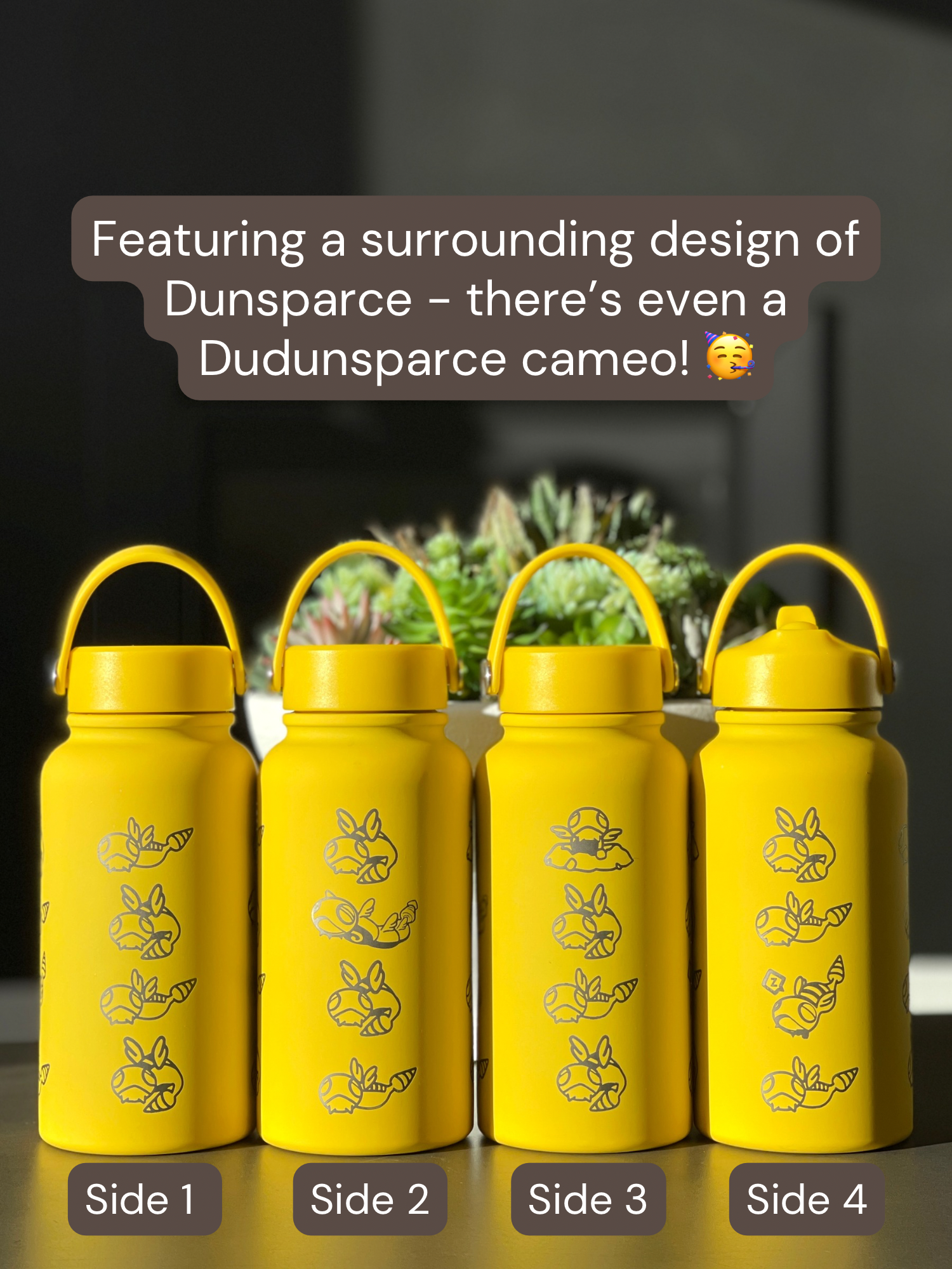 Dunsparce Dudunsparce Water Bottle Engraved Waterbottle, Sleeping Dunsparce Coffee Tumbler Thermos Flask, Gamer Anniversary Gift