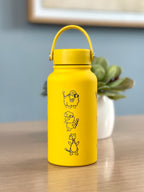 Mareep Flaffy Ampharos Water Bottle Engraved Waterbottle with Mega Ampharos, Mareep Evolution Trio Coffee Tumbler Thermos, Gamer Anniversary Gift