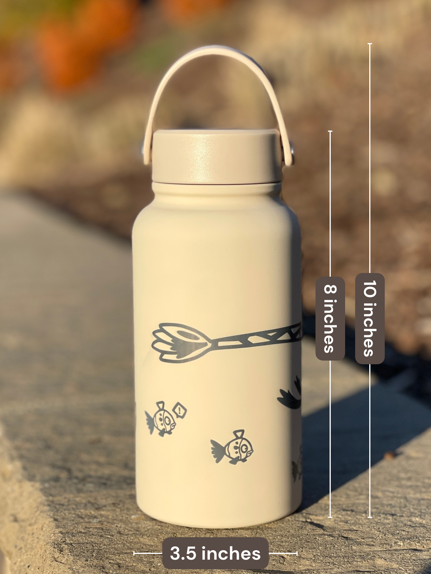 Milotic & Feebas Water Bottle Engraved Waterbottle, Dragon Coffee Tumbler Thermos Flask, Gamer Anniversary Gift