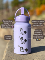 Galarian Ponyta Rapidash Water Bottle Engraved Coffee Tumbler with Sleeping & Sunglasses Ponyta, Waterbottle, Pony Thermos Anime Fan Birthday Gift