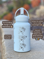 Machamp Water Bottle Engraved Coffee Tumbler with Gigantamax Machamp & Weights Waterbottle Thermos Anime Fan Birthday Gift