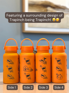 Trapinch Water Bottle Engraved Waterbottle with Sleeping Trapinch & Turtwig Costume Coffee Tumbler Thermos Flask, Gamer Anniversary Gift