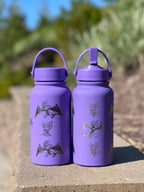 Noibat Noivern Water Bottle Engraved Waterbottle, Bat Noibat with Berry Coffee Tumbler Thermos Flask, Gamer Anniversary Gift