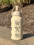 Rockruff Lyanroc Water Bottle Engraved Waterbottle, Lyanroc Midday Dusk & Midnight Form Coffee Tumbler Thermos Flask, Gamer Anniversary Gift