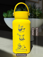 Yamper Water Bottle Engraved Waterbottle Coffee Tumbler, Dog Thermos Flask, Gamer Anniversary Gift