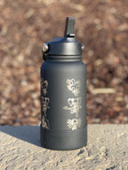 Gothita Gothitelle Gothorita Water Bottle Engraved Waterbottle Gothita Evolution Line Goth Coffee Tumbler Thermos Flask, Gamer Anniversary Gift