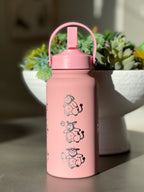 Miltank Water Bottle Engraved Waterbottle Moo Moo Milk & Angry Miltank, Cute Cow Coffee Tumbler Thermos Flask, Gamer Anniversary Gift
