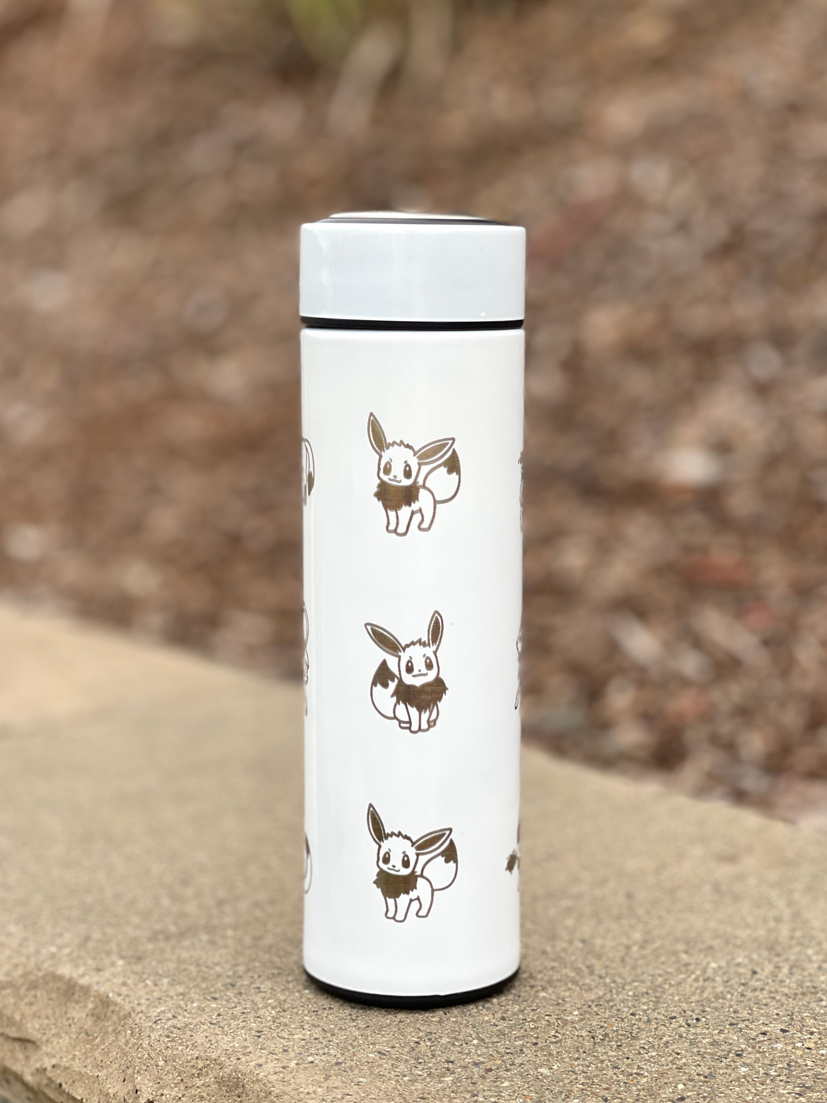 Eeveelution Eevee Evolutions Coffee Tumbler Tea Infuser, Flareon Vaporeon Jolteon Espeon Umbreon Water Bottle Travel Mug, Anime Fan Gift