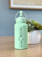 Gardevoir Water Bottle Engraved Coffee Tumbler with Mega Gardevoir Moonblast Waterbottle, Psychic Fairy Thermos Anime Fan Birthday Gift