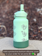 Snivy Water Bottle Engraved Waterbottle with Sleeping Snivy, Grass Unova Starter Coffee Tumbler Thermos, Gamer Anniversary Gift