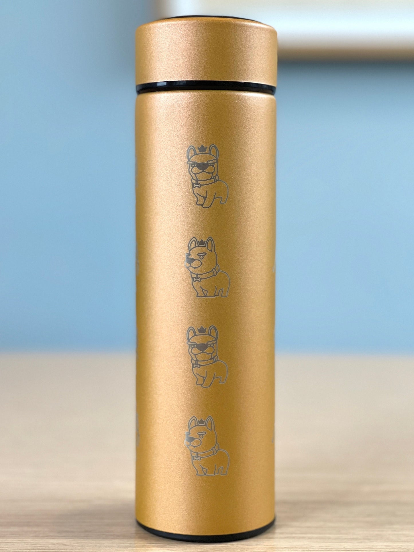 Overcooked Tumbler “Onion King and Kevin the Dog” with Tea Infuser, Overcook 2 Game Coffee Travel Mug, Cute Gamer Water Bottle Birthday Gift