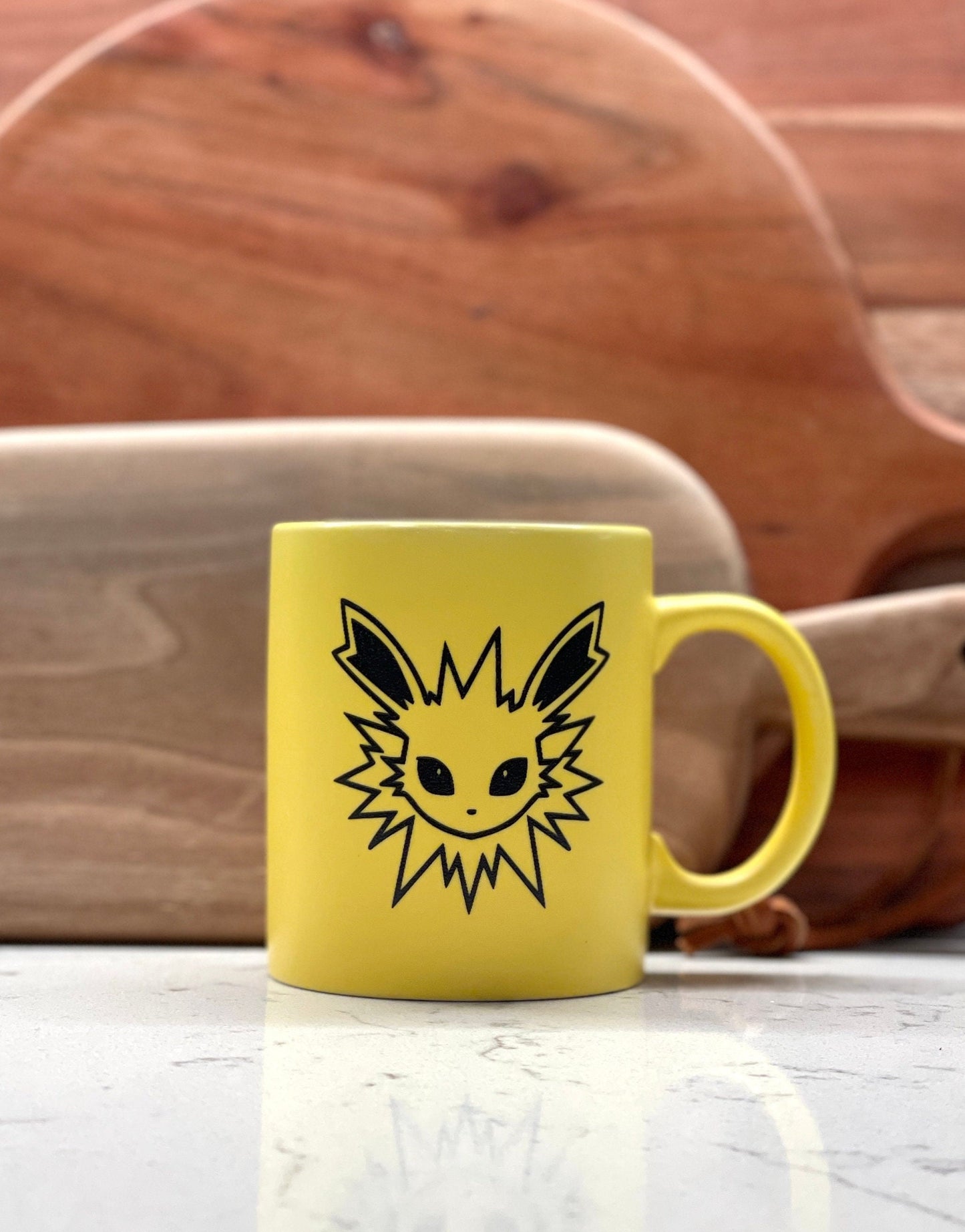 Cute Jolteon Pokemon Mug Coffee Engraved Cup, Microwave Dishwasher Safe, Eevee Evolution Eeveelutions Birthday Gift, Tea Anniversary Gifts