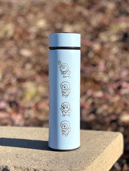 Piplup Tumbler Waterbottle with Tea Infuser, Coffee Tumbler Starter Cute Anime  Waterbottle Travel Mug, Birthday Anniversary Gift