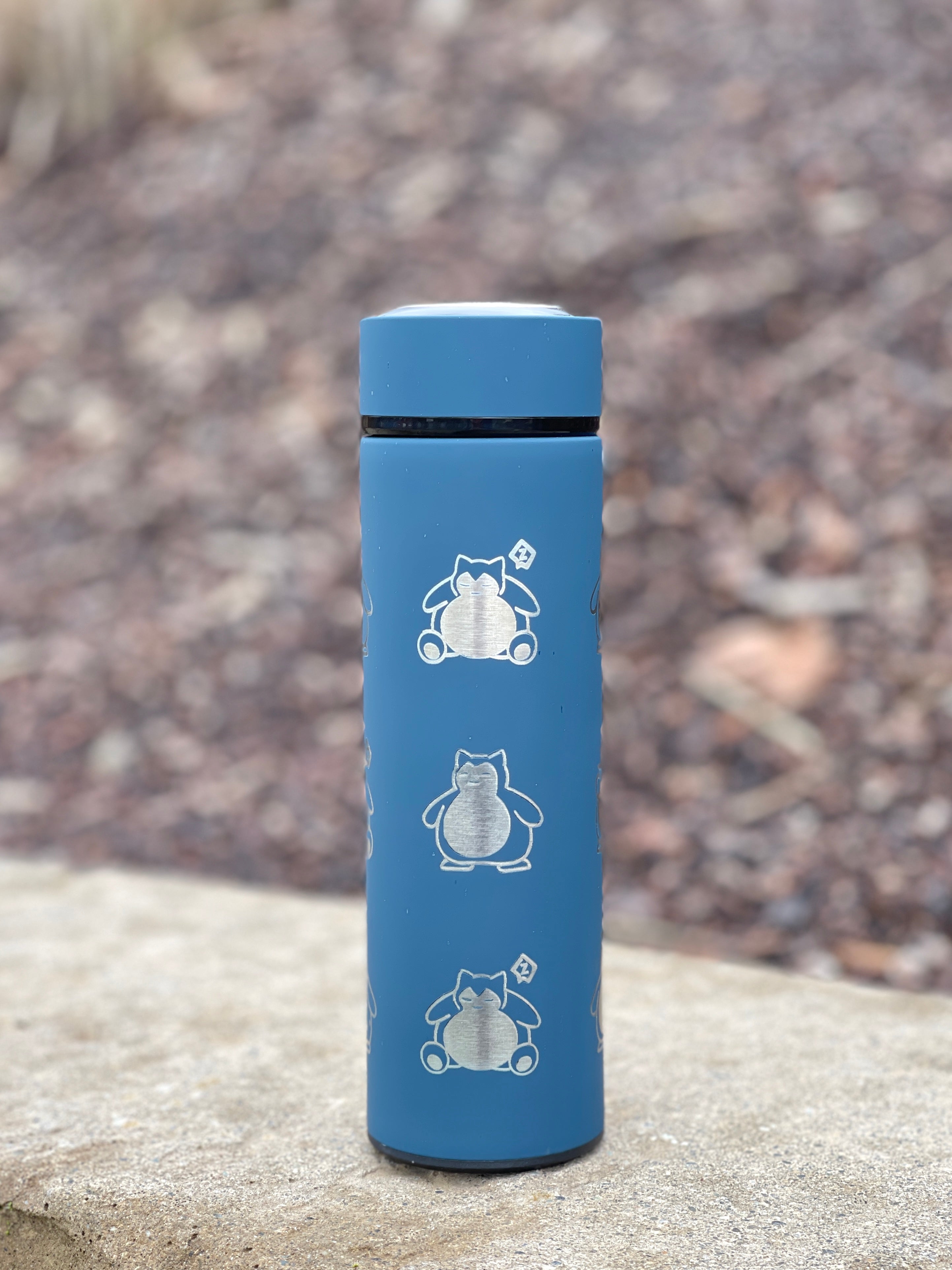 Snorlax Coffee Tumbler Tea Infuser with Unite Cook Style, Sleeping Snorlax Water Bottle Travel Mug, Funny Anime Fan Gift